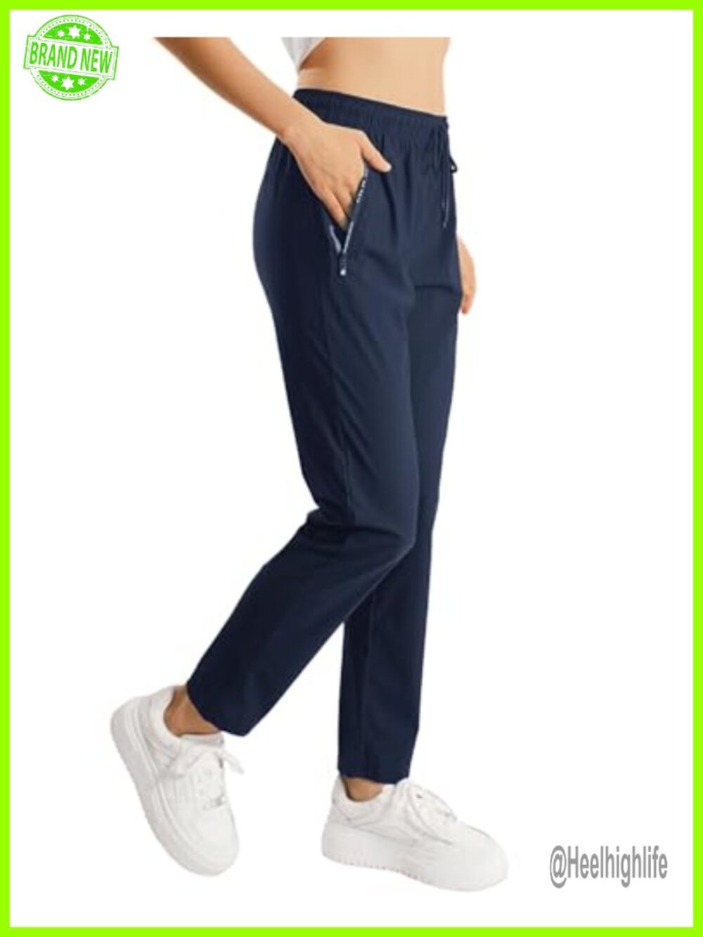 Women's Ultra Stretch Quick Drying Casual Track Pants with Zipper Pockets